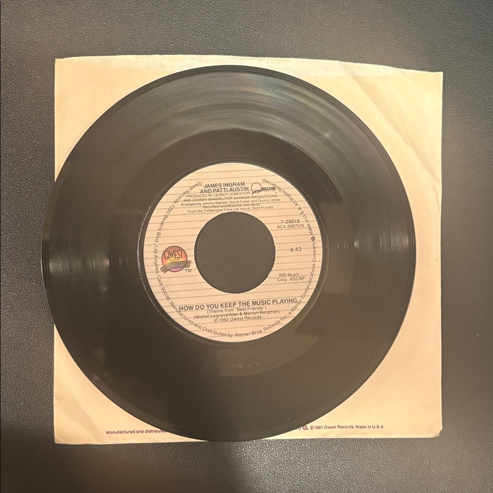 Vintage 45 RPM Record - How Do You Keep The Music Playing